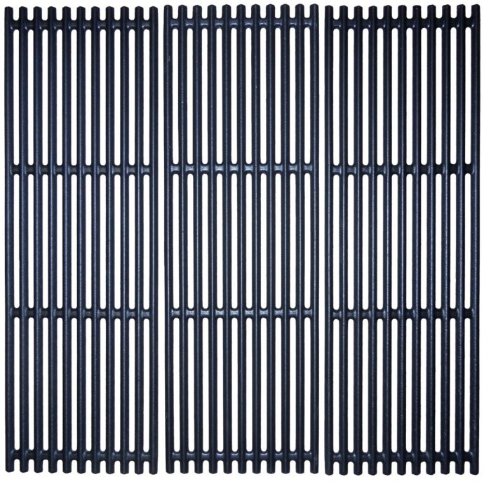 Contemporary Home Living Set of 3 Matte Finished Cast Iron Cooking Grid