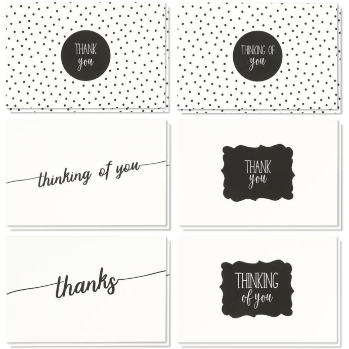 Best Paper Greetings White Blank Thank You Cards with White Envelopes