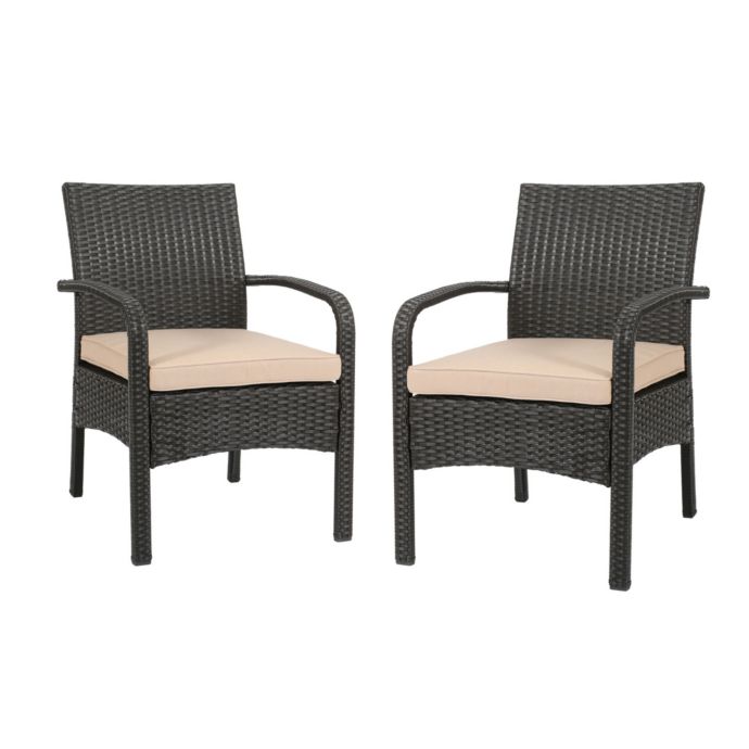 Contemporary Home Living Set of 2 Brown and Tan Contemporary Outdoor