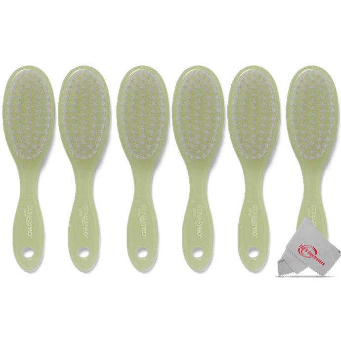 6x Conair Pro Baby Brush Extra Gentle for Little Heads (Yellow) Bed