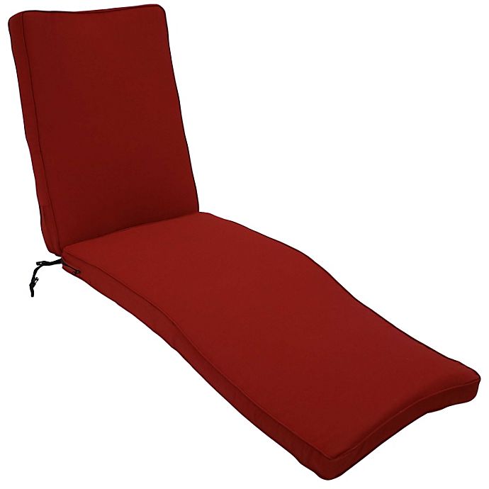 Sunnydaze Indoor/Outdoor Patio Chaise Lounge Cushion - 72- x 21-Inch - Red