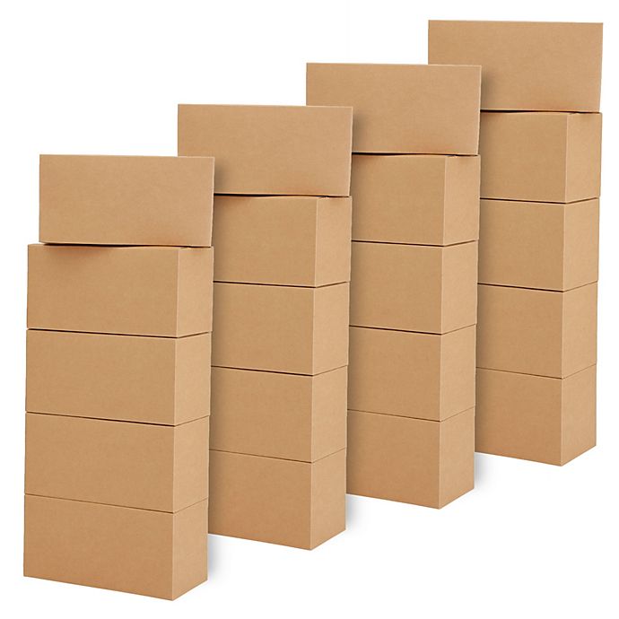 Juvale Kraft Paper Tumbler Boxes for Gift Wrapping, Shipping, Party Favors (9 x 4.5 x 4.5 In, 20 Pack)