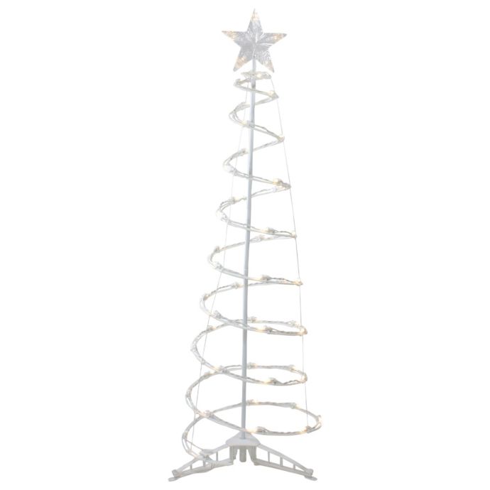 Northlight 4ft LED Lighted Spiral Cone Tree Outdoor Christmas ...