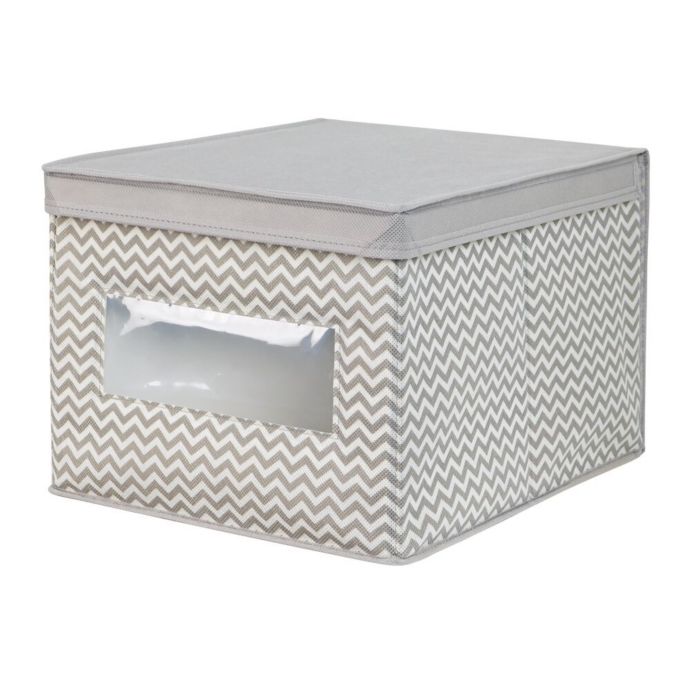 mDesign Stacking Fabric Office Desk Storage Organizer Box, 6 Pack