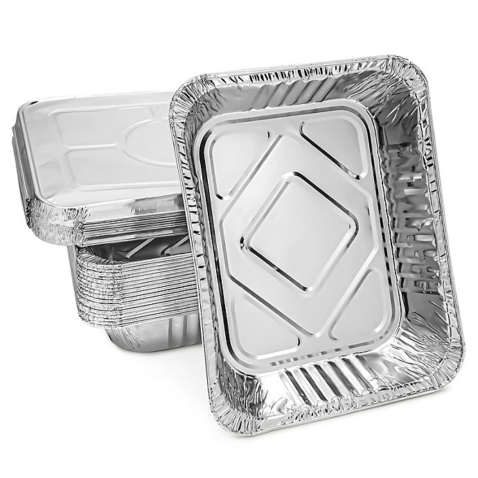Juvale Aluminum Foil Pans with Lids 9x13 (20 Pack) Half Size Disposable Trays for Steam Table, Food, Grills, Baking, BBQ