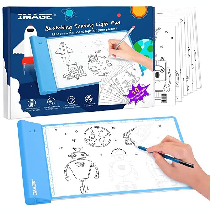 IMAGE Light Up Tracing Pad Blue Drawing Tablet | Bed Bath & Beyond