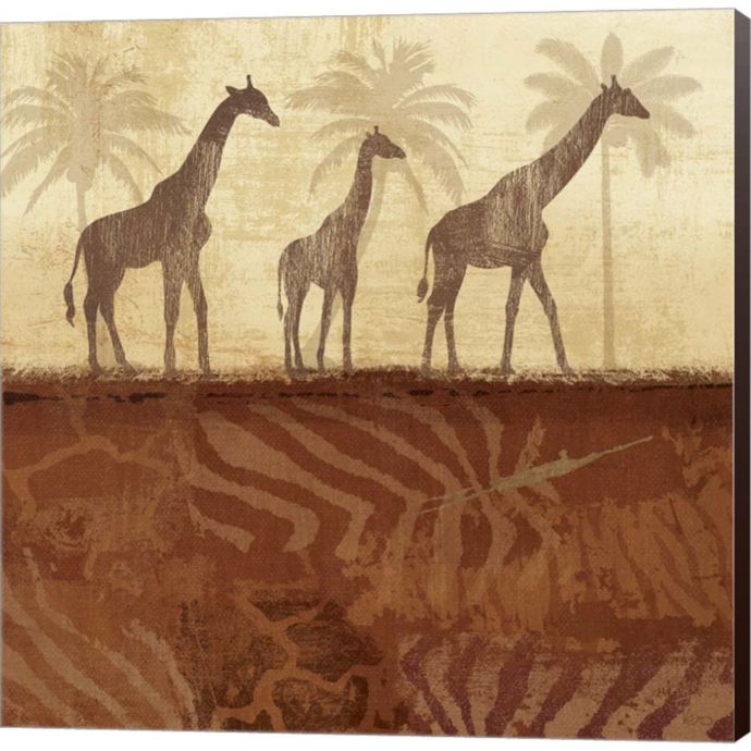 Great Art Now Jungle Family I by Veronique 24Inch x 24Inch Canvas