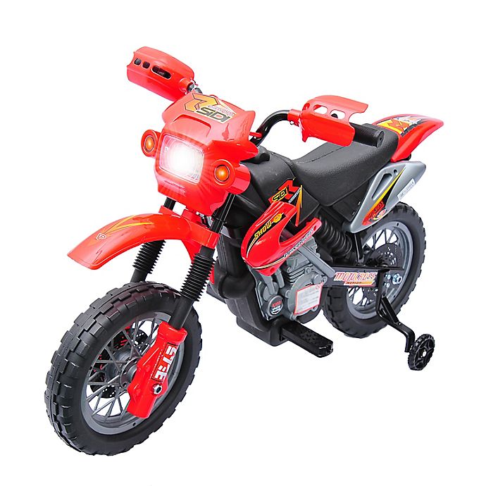 6V Electric Kids Ride-On Battery Motorcycle with Training Wheels Green