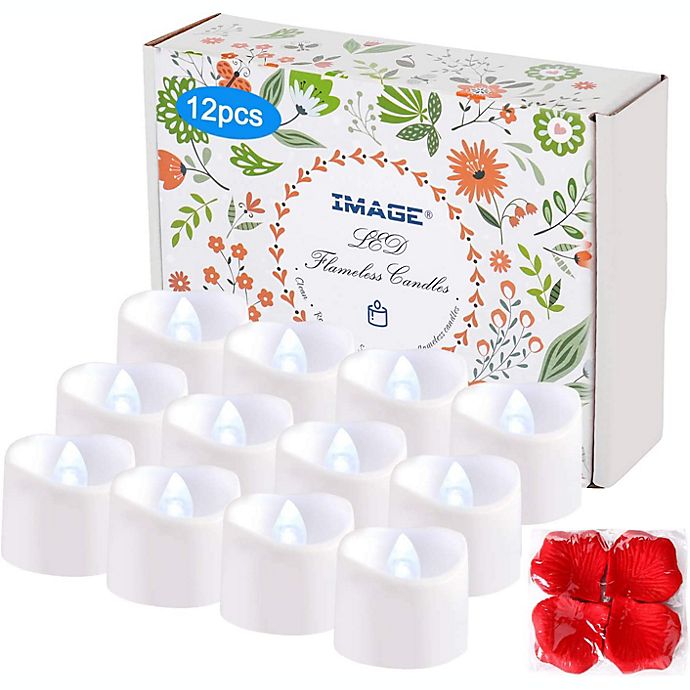 12pcs LED Tea Lights Battery Operated Flickering Flameless Candles w/ Timer New 