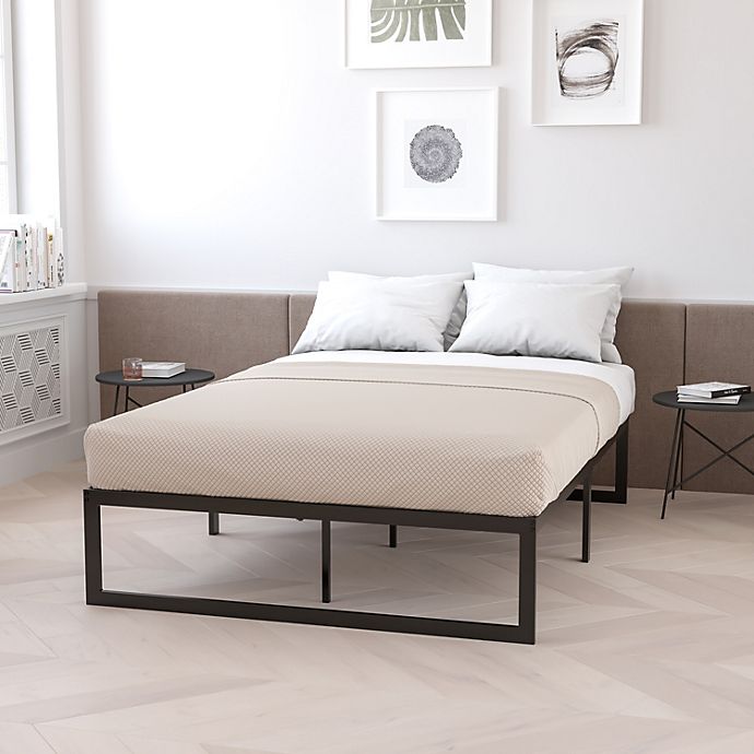 14 Inch Metal Platform Bed Frame, How To Put A Mattress On Frame Without Box Spring