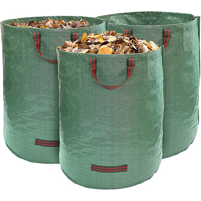 3pcs Garden Bags Reusable Yard Waste Bag Lawn Leaf Trash Sacks 72 Gallons C5W0 