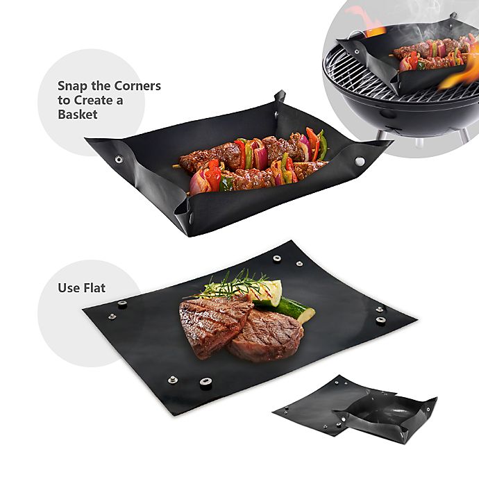Non-Stick Surface Reusable Easy Clean BBQ Cooking Baking Heating Grill Mat 