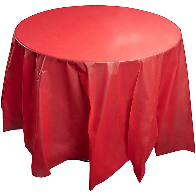 84" Round Plastic Table Cover Tablecloths Birthday Wedding Party Supplies 