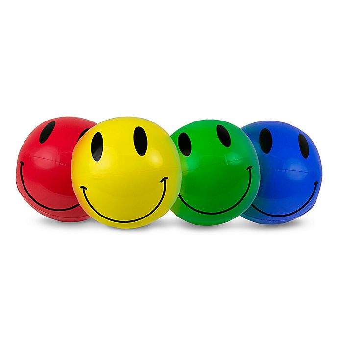 10 NEW MINI SMILE FACE BEACH BALLS 7" INFLATABLE POOL BEACHBALL PARTY FAVORS 