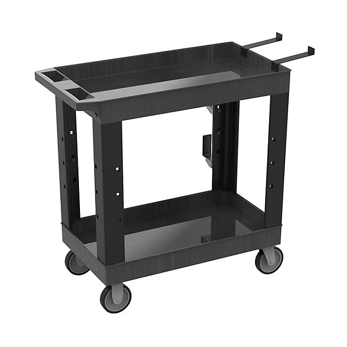 Luxor ATC332 Adjustable Utility Cart 2 Shelves for sale online 