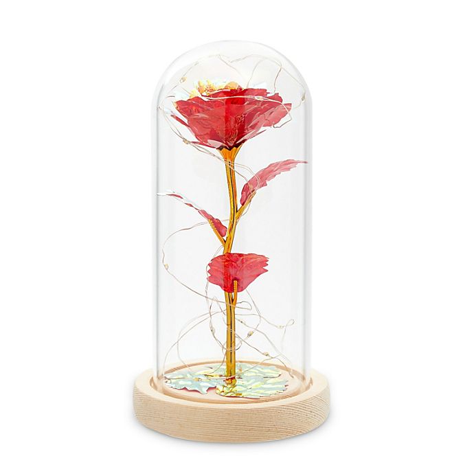 Enchanted Preserved Rose Flower In Glass LED Light Valentine's Day Romantic Gift 