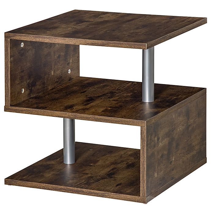 End Table Industrial Sofa Side, 3 Tier End Table With Storage