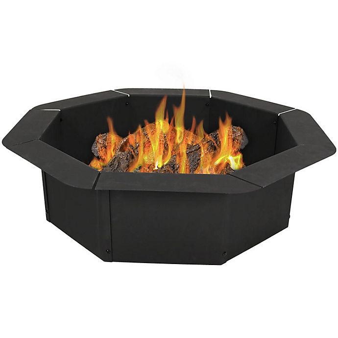 Ground Octagon Fire Pit Liner Ring, Tall Fire Pit Ring