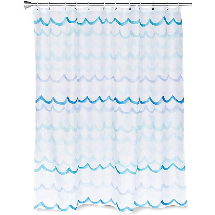 Creative Great Wave Shower Curtain Bedroom Waterproof Fabric & 12hooks 71*71inch 
