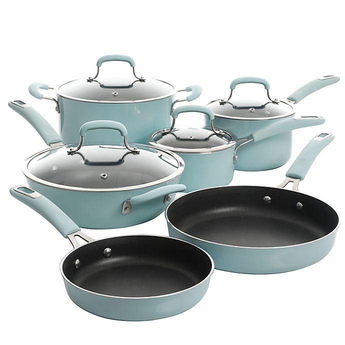 Details about   Kenmore Elite Devon 10 Pes Stainless Steel Non Stick Pots and Pans Cookware Set 