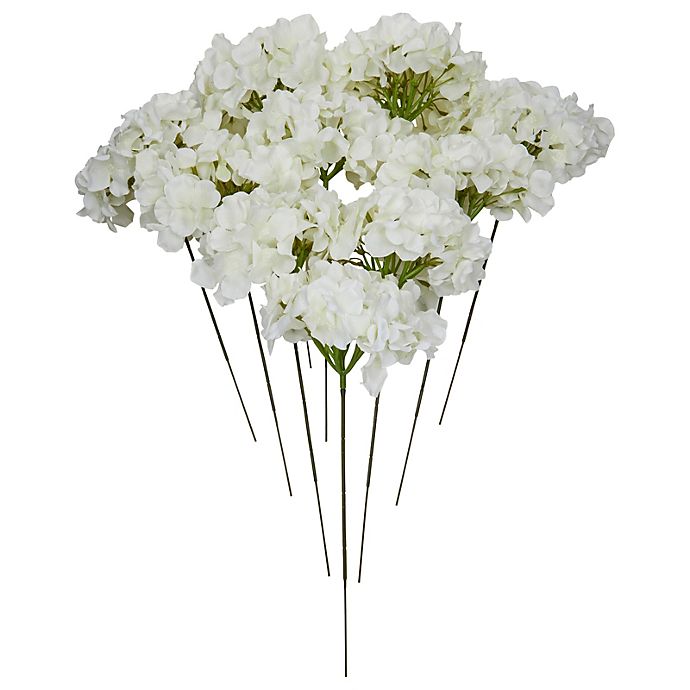 10 Heads Artificial Silk Hydrangea Fake Flowers Bouquet Bunch Party Home Decor 