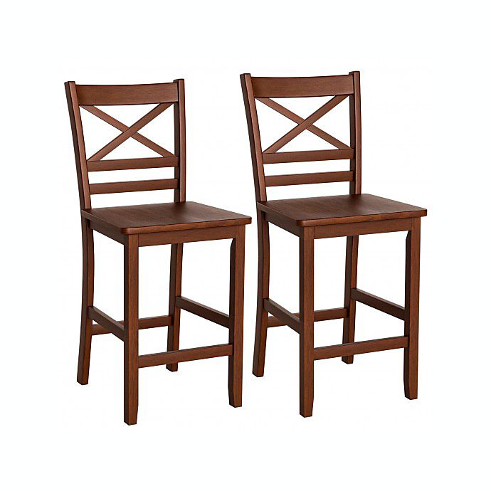 Costway Set Of 2 Bar Stools 24 Inch, How Many Inches Is Counter Height Bar Stools