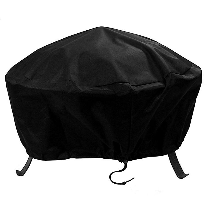 Sunnydaze Round Fire Pit Cover Black, Outdoor Fire Pit Cover Ideas