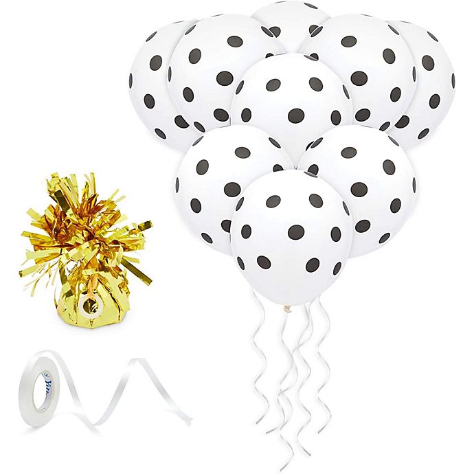 8 & 12 FREE POSTAGE 12" LATEX POLKA DOT BALLOONS All Colours Packs of 6 