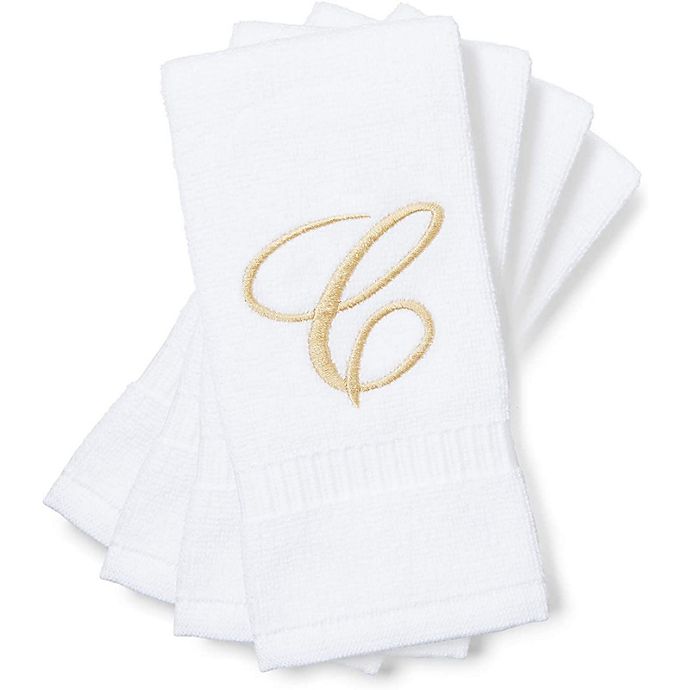 Washcloths for Bathroom Embroidered Decorative Letter Towels 