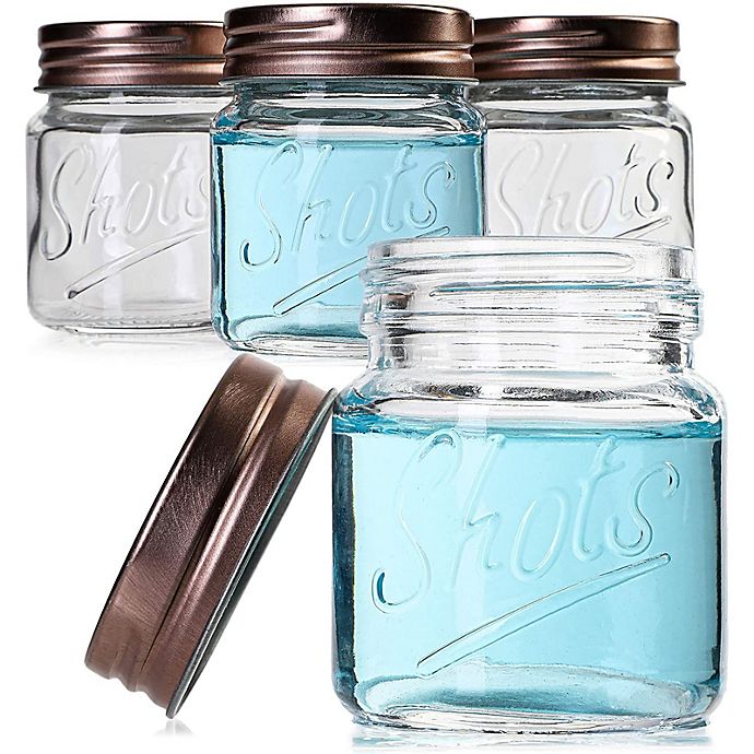 Ball Mini Glass Storage Jars Set Of 4 Vintage With Lids 4 Oz 