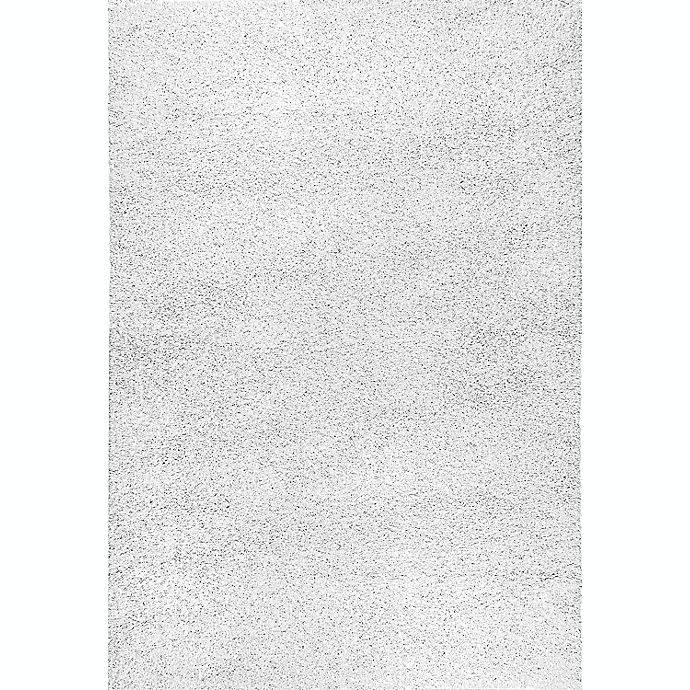 nuLOOM Arden Homely Shag Shags - White 4' x 6'