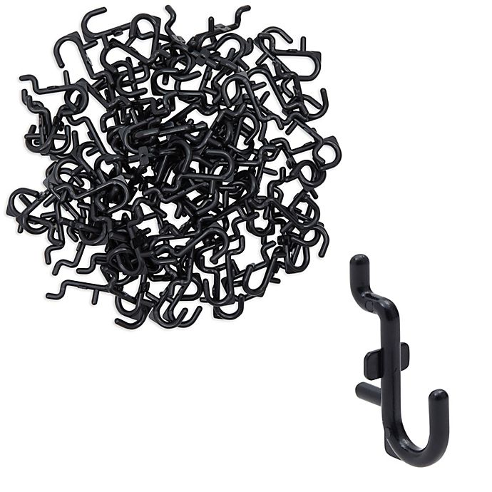 Only Fits Our Plastic Pegboard Hooks. 50 PACK Blackl Peg Locks With 4 Keys 