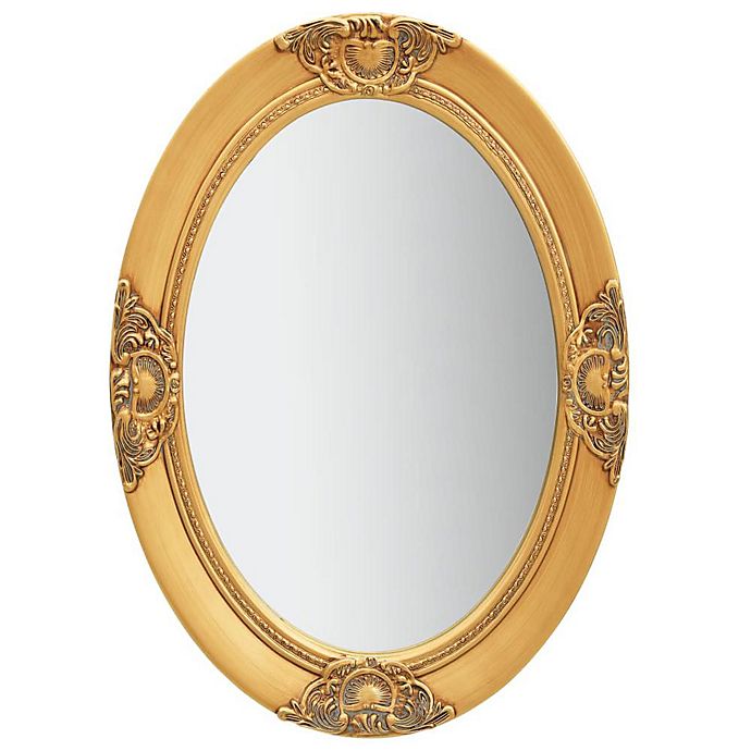 Vintage Decoration, Oval Mirror Baroque Style Decorative Mirrors for Wall Gold 