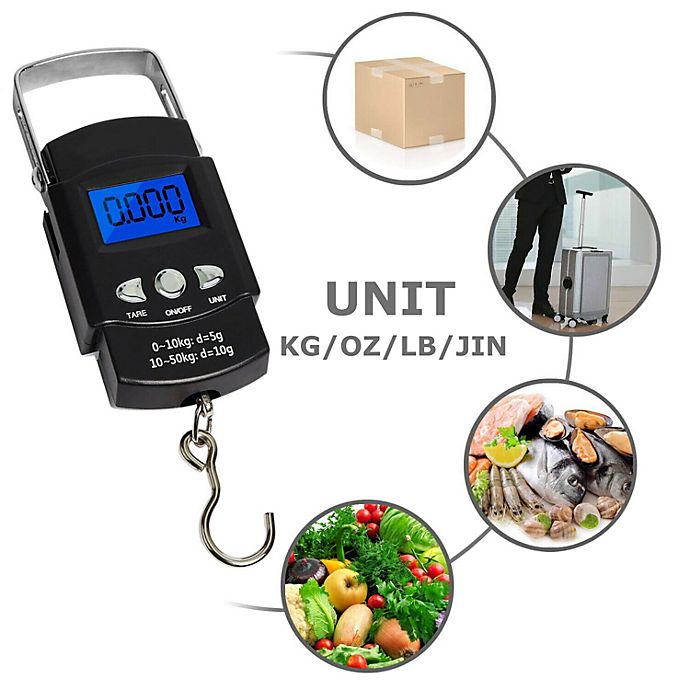 Portable Electronic Scale Hand Hold  Luggage Pocket Hook Scale 