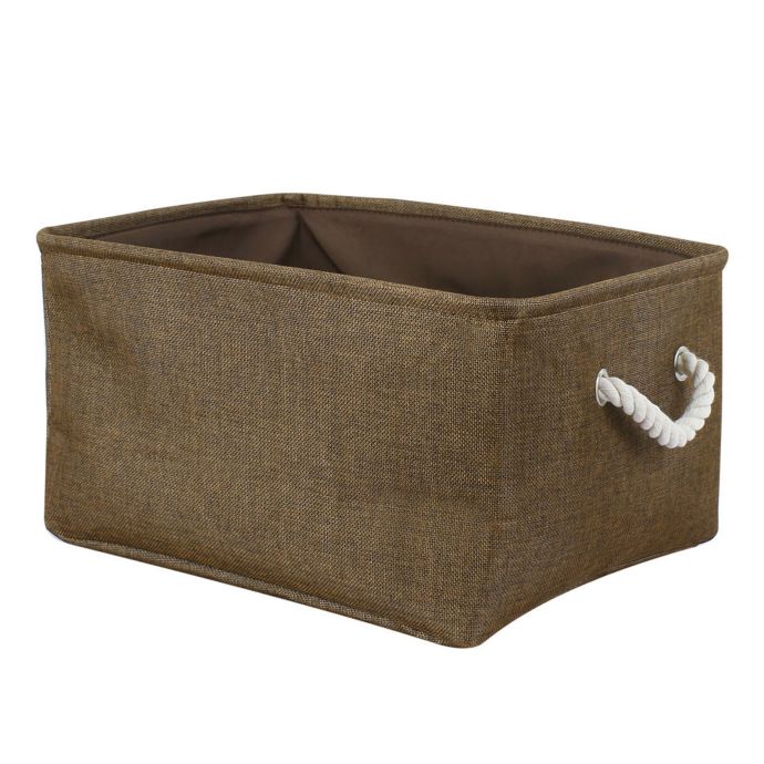 6 x Coloured Woven Baskets Cube Storage Boxes Wardrobe Underbed Clothes Kids Toy 
