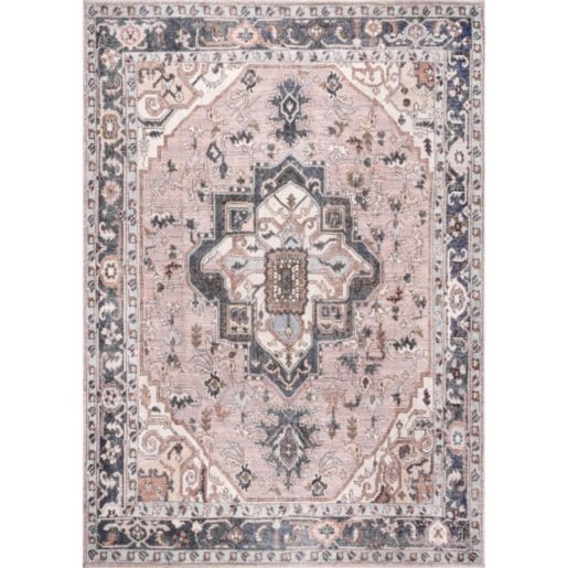 Nuloom Sasha Machine Washable Medallion Area Rug 8 Square Pink Bed Bath Beyond