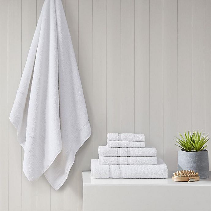 Hudson Park Bath Soft Cotton Hand Towel White Diamond 100% Cotton 