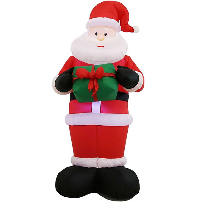 4 FOOT Lighted Christmas Inflatable Santa Claus LED Lights Yard Decoration New 