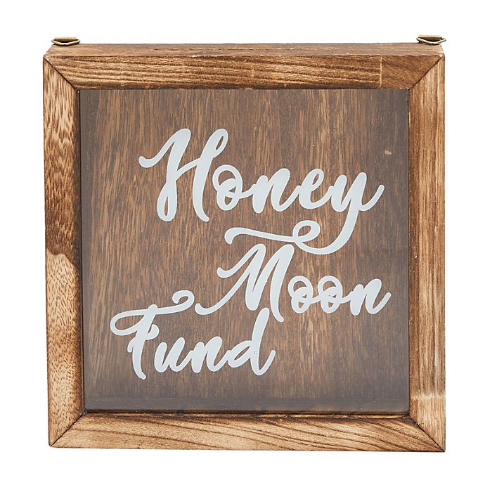 Honeymoon Fund Box Shadow Box Wedding Gift Money Holder Rustic Wedding Box 