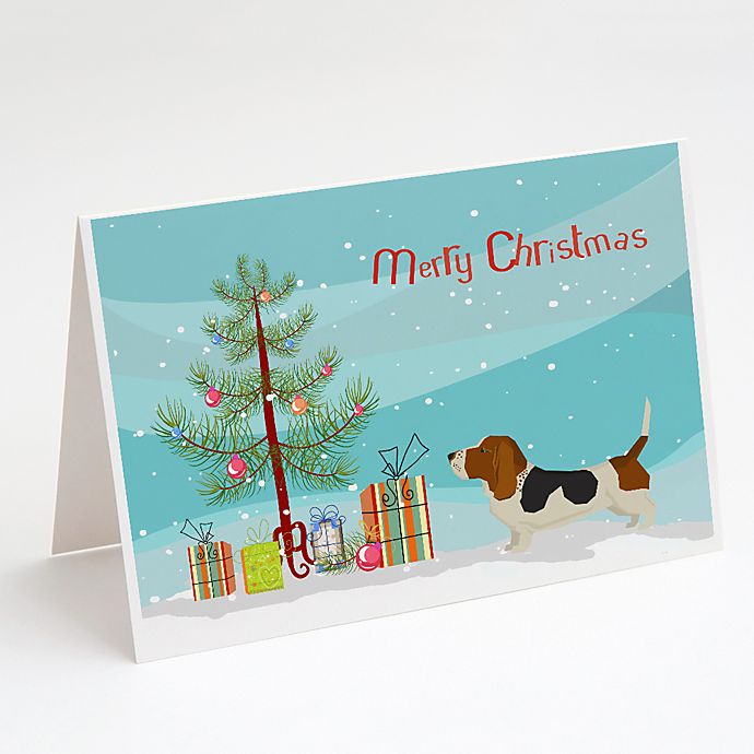 Basset Hound Christmas Cards Set of 10 cards & 10 envelopes 