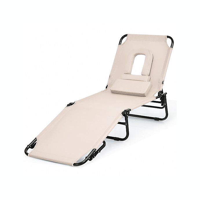 Costway Outdoor Folding Chaise Beach, Chaise Lounge Outdoor Foldable Chairs