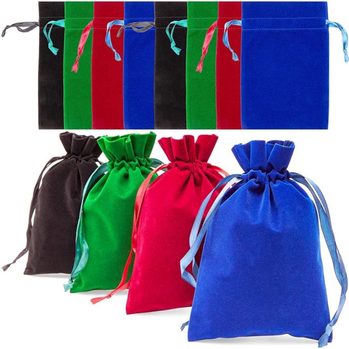 NEW 6" x 9" Velvet Drawstring Tarot Bag Pouch Choose Your Color! 