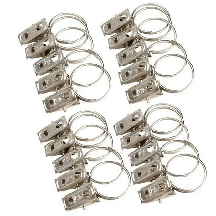 20Pcs Metal Curtain Clip Hooks for Window Curtain Rod Shower Clamps Accessories 