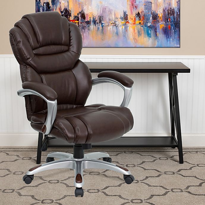 Flash Furniture High Back Brown Leather, High Quality Furniture Leather Executive Office Chair