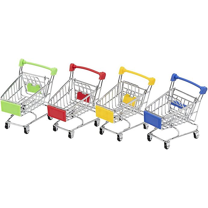 Mini Shopping Cart Supermarket Handcart Shopping Utility Cart Storage Toy 