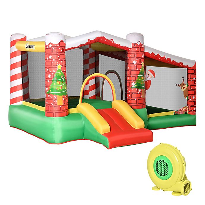 Inflatable Bounce House Children Inflatable Castle Indoor Trampoline Toy Bed Set 