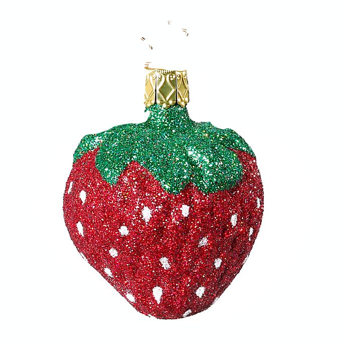Details about   Strawberry Glass Christmas Ornament by Inge Glas of Germany 2-1/2" 