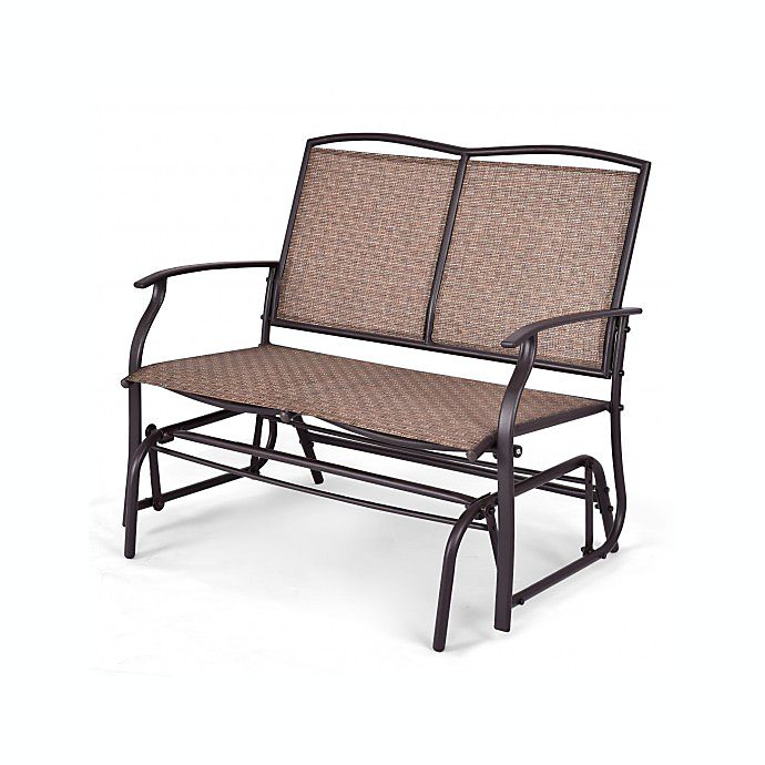 Costway Iron Patio Rocking Chair for Outdoor Backyard and Lawn