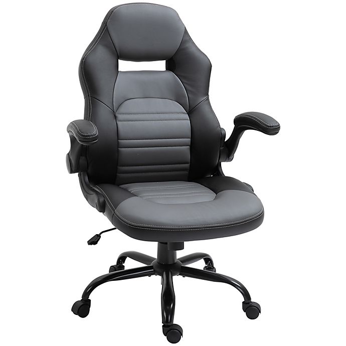 ERGONOMIC GAMING CHAIR SWIVEL PU LEATHER DESK COMPUTER OFFICE CHAIR ADJUSTABLE 