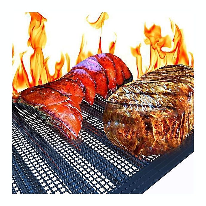 Home GRILL MAT BBQ Grill Mesh Mat Non-Stick barbecue Sheet Liner for  Camping 